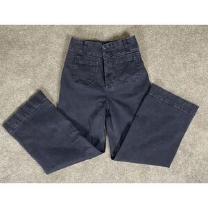 Anthropology Pilcro Womens Black Wide Leg Jeans  The Skipper, Size 26 Stretch